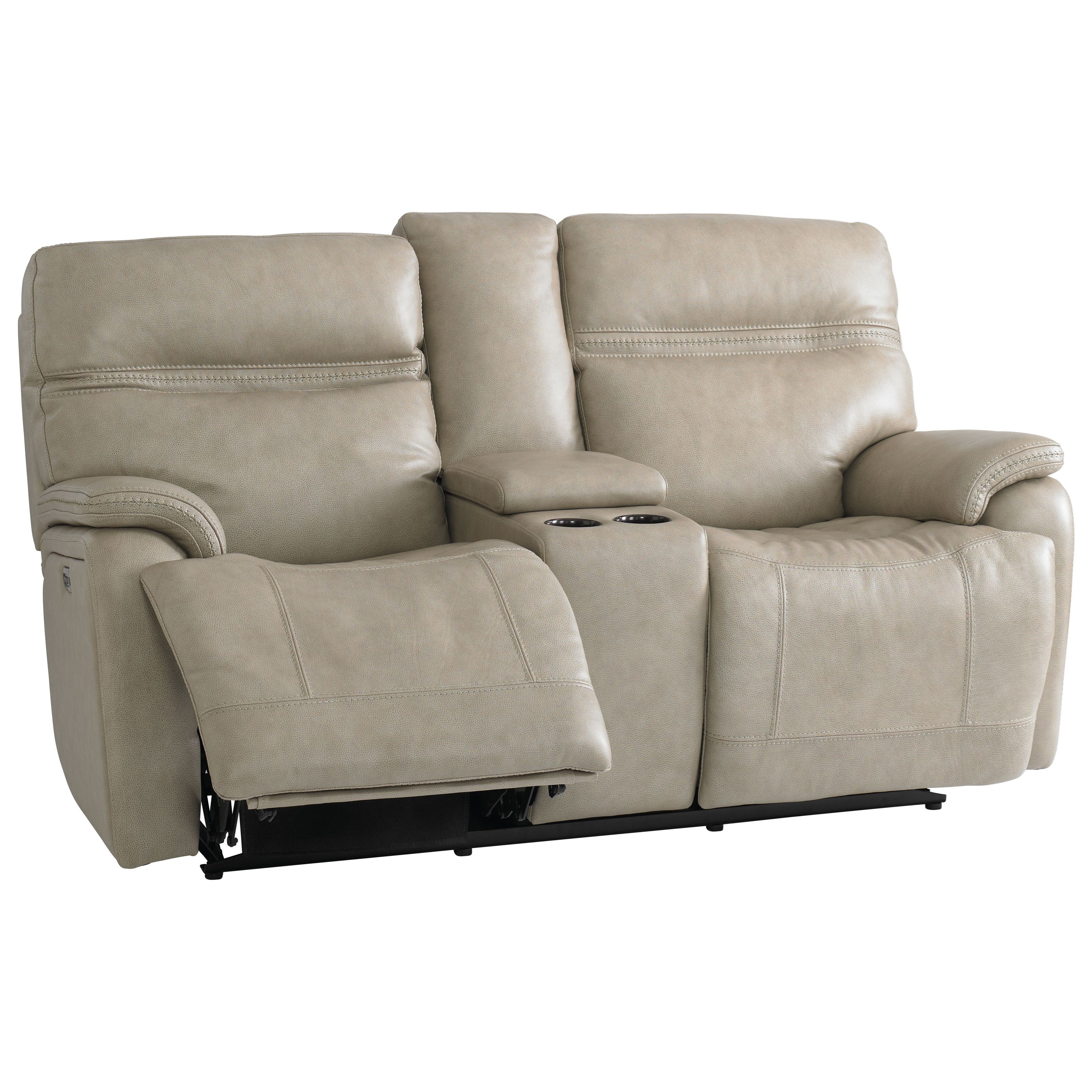 Bassett Club Level Grant Casual Power Reclining Console Loveseat with